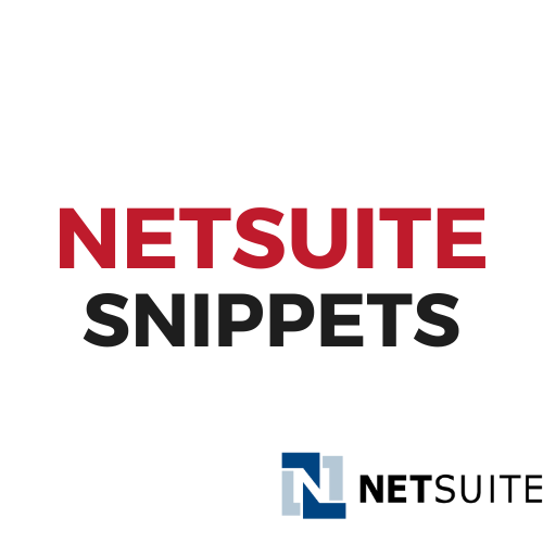 Netsuite Snippets